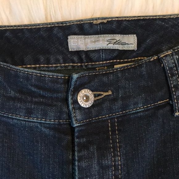 Chico’s Platinum Bootcut Size 1 Short Jeans - Picture 2 of 7